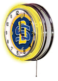 19" South Dakota State University Jackrabbits Neon Clock