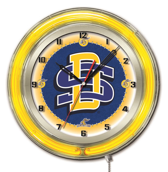 19" South Dakota State University Jackrabbits Neon Clock