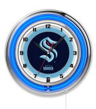 19" Seattle Kraken Neon Clock