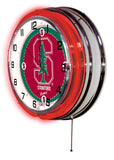 19" Stanford Cardinals Neon Clock