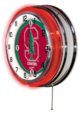 Stanford Cardinals Officially Licensed Logo Neon Clock Wall Decor