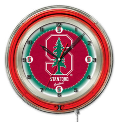 Stanford Cardinals Officially Licensed Logo Neon Clock Wall Decor