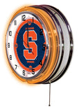 19" Syracuse Orange Neon Clock