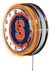 Syracuse Orange Officially Licensed Logo Neon Clock