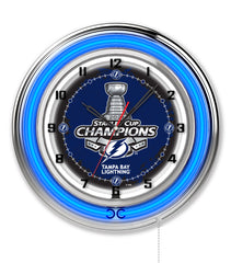 19" Tampa Bay Lightning 2021 Stanley Cup Neon Clock