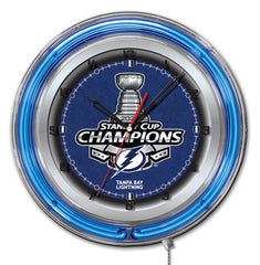 19" Tampa Bay Lightning 2020 Stanley Cup Neon Clock