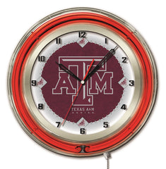 Texas A&M Aggies Logo Neon Clock Wall Decor