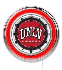 UNLV Runnin Rebels Officially Licensed Logo Neon Clock Wall Decor