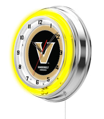 19" Vanderbilt Commodores Neon Clock