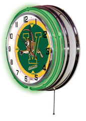 19" Vermont Catamounts Officially Licensed Logo Neon Clock Wall Decor