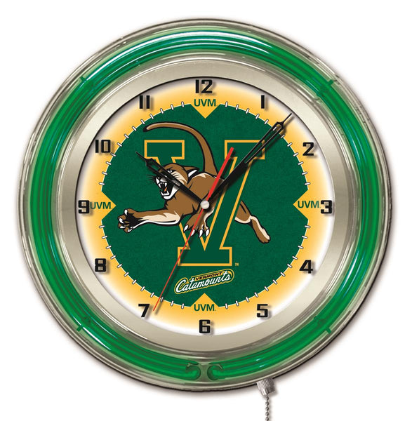 19" Vermont Catamounts Neon Clock