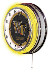 19" Wake Forest Demon Deacons Officially Licensed Logo Neon Clock Wall Decor