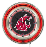 19" Washington State Cougars Neon Clock