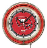 19" Western Kentucky Hilltoppers Neon Clock