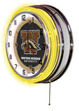 19" Western Michigan Neon Clock | WMU Broncos Retro Neon Clock