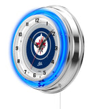 19" Winnipeg Jets Neon Clock