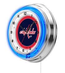 19" Washington Capitals Officially Licensed Logo Neon Clock Wall Decor