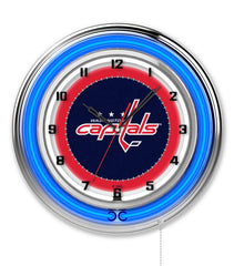 19" Washington Capitals Officially Licensed Logo Neon Clock Wall Decor