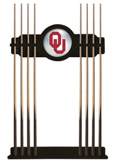 University of Oklahoma Cue Rack with Black Finish