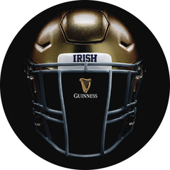 L217 Black Wrinkle Notre Dame & Guinness Beer Helmet Pub Table