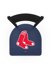 MLB's Boston Red Sox Logo Stationary Bar Stool with Ladder back from Holland Bar Stool Co. Top View