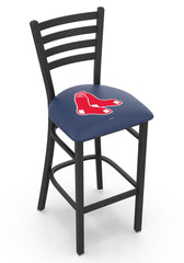 MLB's Boston Red Sox Logo Stationary Bar Stool with Ladder back from Holland Bar Stool Co.