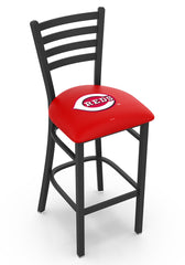 MLB's Cincinnati Reds Logo Stationary Bar Stool with Ladder back from Holland Bar Stool Co.
