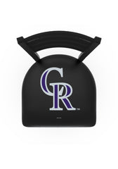 MLB's Colorado Rockies Logo Stationary Bar Stool with Ladder back from Holland Bar Stool Co. Top View