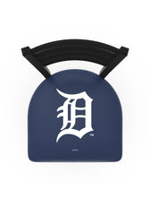 MLB's Detroit Tigers Logo Stationary Bar Stool with Ladder back from Holland Bar Stool Co. Top View