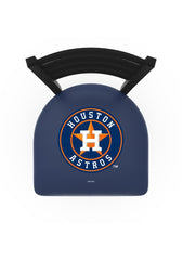 MLB's Houston Astros Logo Stationary Bar Stool with Ladder back from Holland Bar Stool Co. Top View
