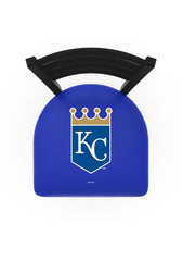 MLB's Kansas City Royals Logo Stationary Bar Stool with Ladder back from Holland Bar Stool Co. Top View