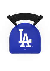 MLB's Los Angeles Dodgers Logo Stationary Bar Stool with Ladder back from Holland Bar Stool Co. Top View