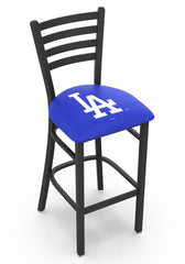 MLB's Los Angeles Dodgers Logo Stationary Bar Stool with Ladder back from Holland Bar Stool Co.
