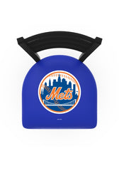 MLB's New York Mets Logo Stationary Bar Stool with Ladder back from Holland Bar Stool Co. Top View