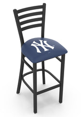 MLB's New York Yankees Logo Stationary Bar Stool with Ladder back from Holland Bar Stool Co.