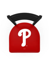 MLB's Philadelphia Phillies Logo Stationary Bar Stool with Ladder back from Holland Bar Stool Co. Top View