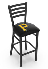 MLB's Pittsburgh Pirates Logo Stationary Bar Stool with Ladder back from Holland Bar Stool Co.