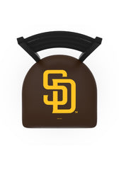 MLB's San Diego Padres Logo Stationary Bar Stool with Ladder back from Holland Bar Stool Co. Top View