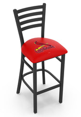 MLB's St Louis Cardinals Logo Stationary Bar Stool with Ladder back from Holland Bar Stool Co.