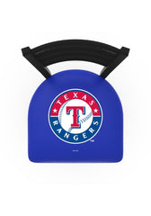 MLB's Texas Rangers Logo Stationary Bar Stool with Ladder back from Holland Bar Stool Co. Top View