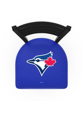 MLB's Toronto Blue Jays Logo Stationary Bar Stool with Ladder back from Holland Bar Stool Co. Top View