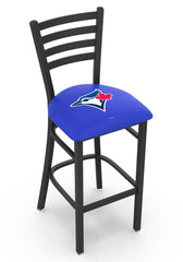 MLB's Toronto Blue Jays Logo Stationary Bar Stool with Ladder back from Holland Bar Stool Co.