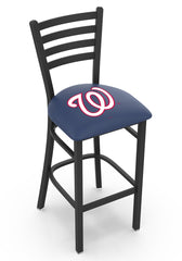 MLB's Washington Nationals Logo Stationary Bar Stool with Ladder back from Holland Bar Stool Co.