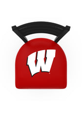 University of Wisconsin Badgers Stationary Bar Stool | Wisconsin Badgers W Script Stationary Bar Stool