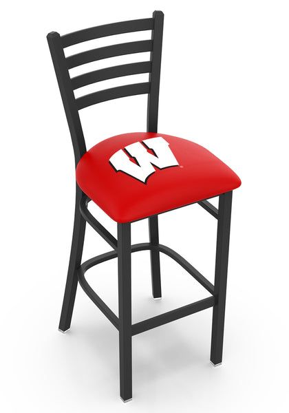 University of Wisconsin Badgers Stationary Bar Stool | Wisconsin Badgers W Script Stationary Bar Stool