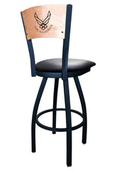 U.S. Air Force L038 Laser Engraved Bar Stool | 25", 30", 36" Seat Height Military Bar Stool