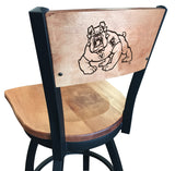 Fresno State University Bulldogs L038 Laser Engraved Bar Stool by Holland Bar Stool