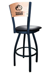 Michigan Tech University Huskies L038 Laser Engraved Bar Stool by Holland Bar Stool