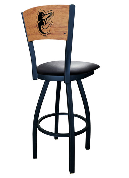 Baltimore Orioles L038 Laser Engraved Wood Back Bar Stool by Holland Bar Stool