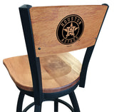 Houston Astros L038 Laser Engraved Wood Back Bar Stool by Holland Bar Stool